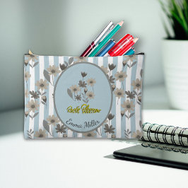 コテージコア秋フラムス名前をカスタムする アクセサリーポーチ