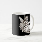 コテージコア読フェアリーの本Librarianブックワーム コーヒーマグカップ (正面右)