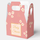 コテージコア赤面ピンクデイジーフローラ フェイバーボックス (オープン)