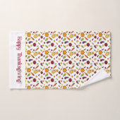 コテージコア野菜感謝白 ハンドタオル (ハンドタオル)