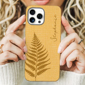 コテージコア金ゴールドフォレストファーン名前をカスタムする Case-Mate iPhoneケース