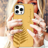 コテージコア金ゴールドフォレストファーン名前をカスタムする Case-Mate iPhoneケース