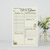 コテージコア鳥と蝶の毎日バインダーページ (スタンド正面)