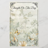 コテージコア鳥と蝶の毎日バインダーページ (裏面)