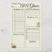 コテージコア鳥と蝶の毎日バインダーページ (正面)