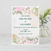 コテージコア ウェディング 招待状セット ロマンティック 英 招待状 (スタンド正面)