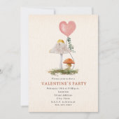 コテージコア キノコ バレンタイン パーティー 招待状 (正面)