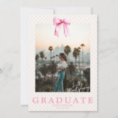 コテージコア コケッティー フォト 卒業おめでとう 招待状 (正面)
