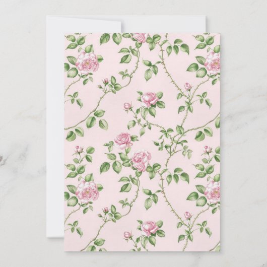 コテージコア コケッティ フォト 卒業発表 招待状 (裏面)