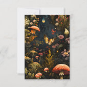 コテージコア、ダークフローラフラットサンキューカード サンキューカード (正面)