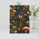 コテージコア、ダークフローラフラットサンキューカード サンキューカード (スタンド正面)