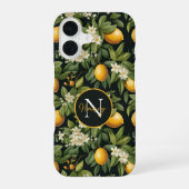 コテージコア デザイン レモン パターン iPhone ケース (裏面)