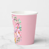 コテージコア ハミングバード ブライズシャワー 紙コップ (左)