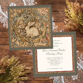 コテージコア バニー ウサギ イースター ランチ エレガント 招待状