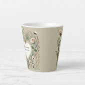 コテージコア「フローラハート&ビー」ラテマグ – ペルソ カフェラテマグ (正面)