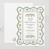 コテージコア ベビーシャワー 招待状 (正面/裏面)