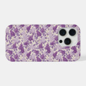 コテージコア ライラック フラワー クリーム フローラル柄 iPhoneケース (裏面横)