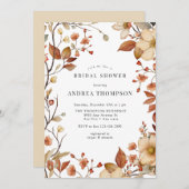 コテージコア |ワイルドフラワーブライダルシャワー 招待状 (正面/裏面)