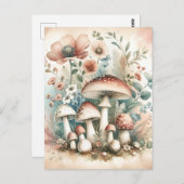 コテージコア | ヴィンテージと花 ポストカード (正面/裏面)