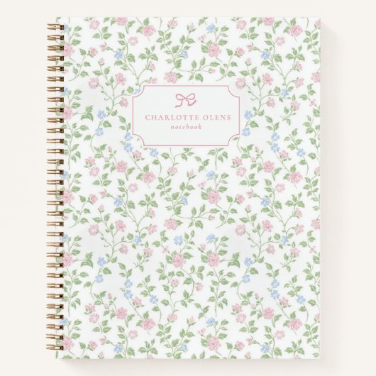 コテージコア | 大千年のフローラボウ ノートブック (正面)