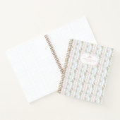 コテージコア | 大千年ストライプフローラ ノートブック (内部)