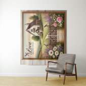 コテージコア「愛はここまで成長する」タペストリー タペストリー (インサイチュ)