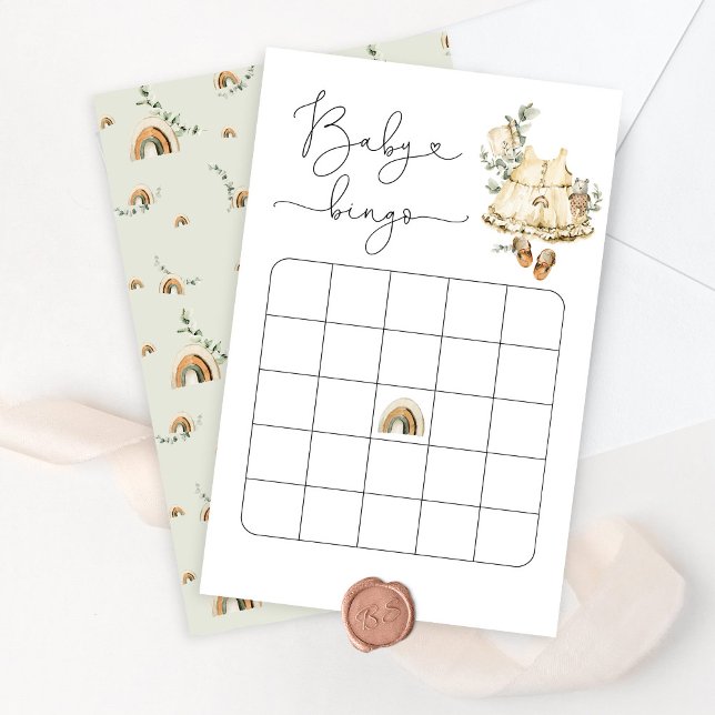 コテージコアboho子供部屋ベビーシャワービンゴゲーム (クリエイターアップロード済み)