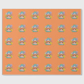 コテージコアI愛するカエルのキノコ ラッピングペーパー (フラット)