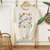 コテージコアTシャツ、フローララビットズバードシャツ Tシャツ