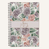 コテージコアwhimsyフローラブレットジャーナル ノートブック (正面)