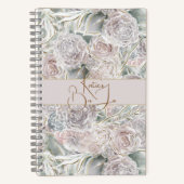 コテージコアwhimsyフローラブレットジャーナル ノートブック (正面)