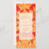 コテージコーラルオレンジレッド紅葉結婚ズ 招待状 (正面)