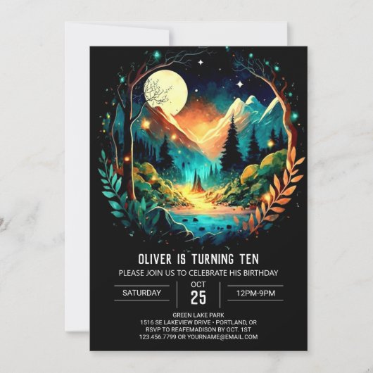 コテージコーレアドベンチャーアウェイツ誕生日 招待状 (正面)