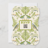 コテージコーレエステティックグリーンブリティッシュワイルドライフ 招待状 (裏面)