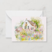 コテージコーレカントリー悔やみや弔慰サンキューカード ノートカード (裏面)