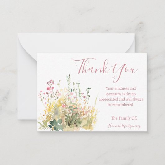 コテージコーレカントリー悔やみや弔慰サンキューカード ノートカード (正面)