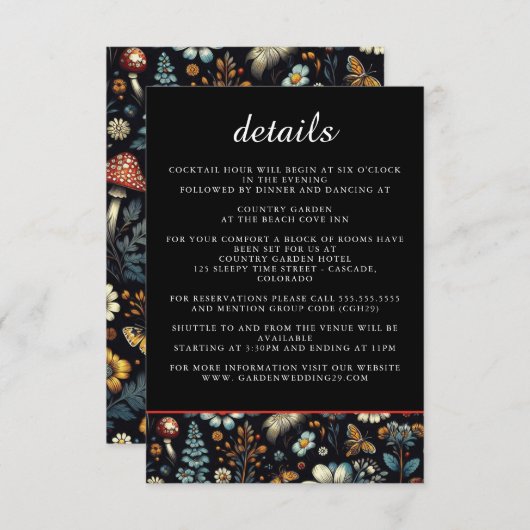 コテージコーレガーデン詳細 エンクロージャーカード (正面/裏面)