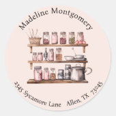 コテージコーレキッチン差出人住所 ラウンドシール (正面)