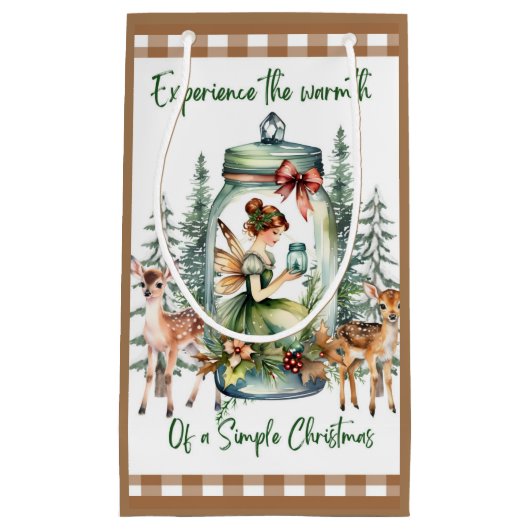 コテージコーレクリスマス暖かい抱き枕 スモールペーパーバッグ (正面)