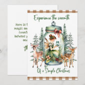 コテージコーレクリスマス暖気フラットホリデーカード シーズンカード (正面/裏面)