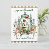 コテージコーレクリスマス暖気フラットホリデーカード シーズンカード (スタンド正面)