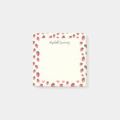 コテージコーレストロベリーハンドドローヴィンテージボホ ポストイット (正面)