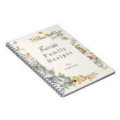コテージコーレダスティーブルーフローラファミリーレシピブック ノートブック (右側)