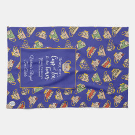 コテージコーレティー王室のパーティーブルークイーンビクトリア キッチンタオル