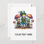 コテージコーレファンシー踊りグリーンカエル ポストカード (正面/裏面)