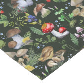 コテージコーレフォレストマッシュルーム緑の葉 ショートテーブルランナー (コーナー)