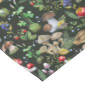 コテージコーレフォレストマッシュルーム緑の葉 テーブルクロス (アングル)