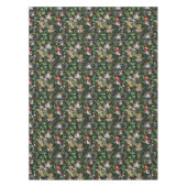 コテージコーレフォレストマッシュルーム緑の葉 テーブルクロス (正面)