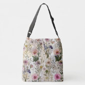 コテージコーレフローラルパターンヴィンテージボタニカルパーソ クロスボディバッグ (裏面)