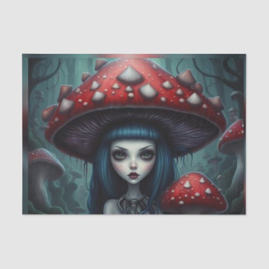 コテージコーレマッシュルーム女神デクページ紙 薄葉紙 (正面)